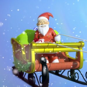 Animación Trineo Papá Noél