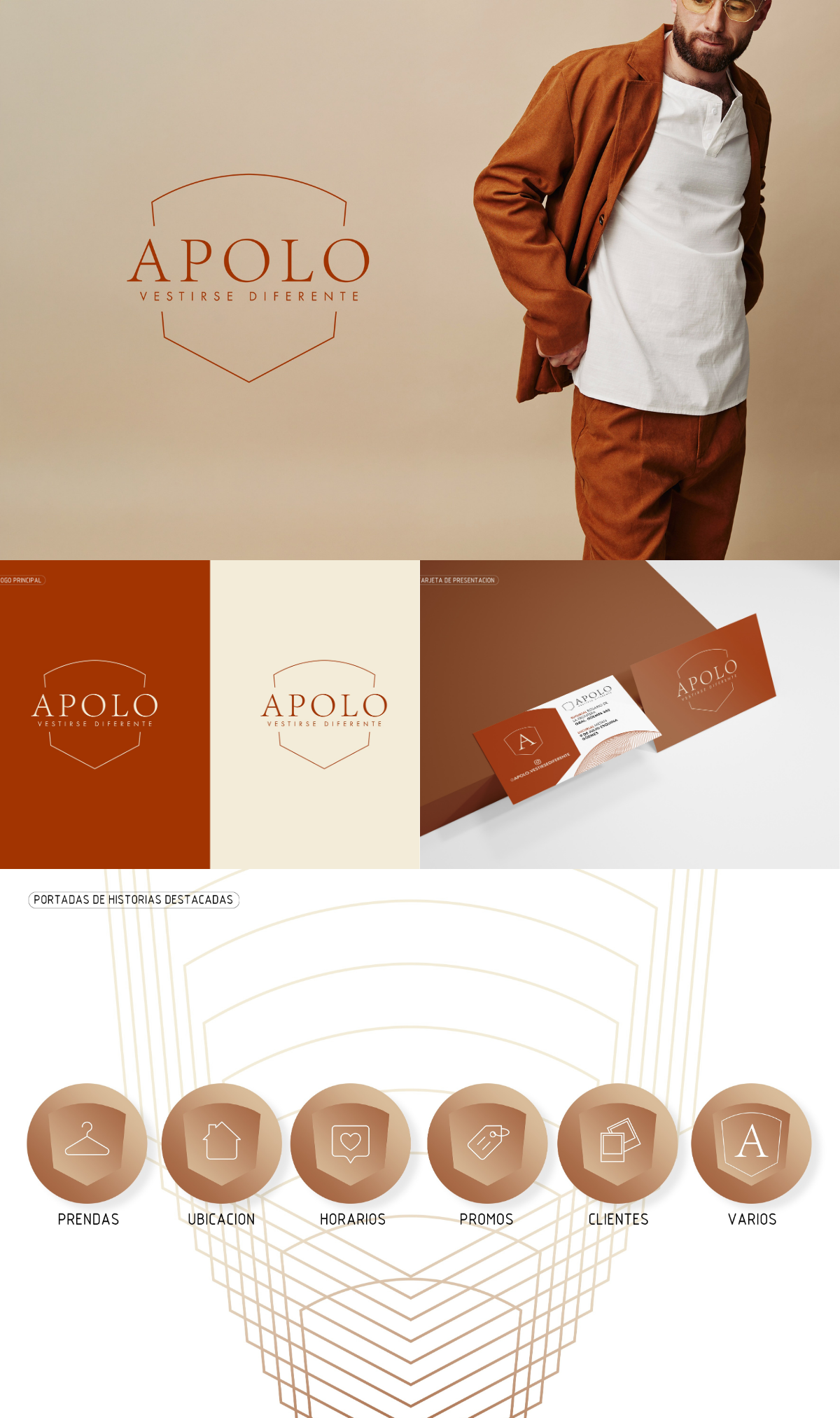 Blue and Orange Coffee Shop Brand Board
